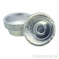 Enlynn 5 Round Disposable Aluminum Foil (300 ml) mini size Cheese Cake mold Pie/Tart Baking Pans Pack of 60 - B07CBTBPYQ